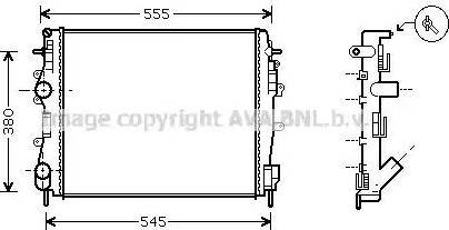 Ava Quality Cooling RT 2325 - Радиатор, охлаждане на двигателя vvparts.bg