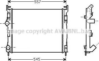 Ava Quality Cooling RT 2326 - Радиатор, охлаждане на двигателя vvparts.bg