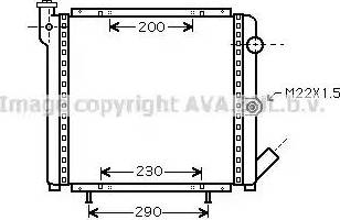 Ava Quality Cooling RT 2377 - Радиатор, охлаждане на двигателя vvparts.bg