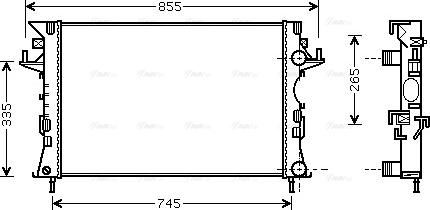 Ava Quality Cooling RT 2290 - Радиатор, охлаждане на двигателя vvparts.bg