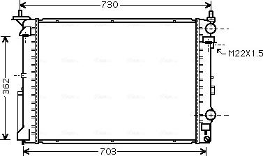 Ava Quality Cooling RT 2259 - Радиатор, охлаждане на двигателя vvparts.bg