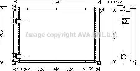 Ava Quality Cooling RT 2257 - Радиатор, охлаждане на двигателя vvparts.bg