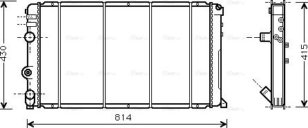 Ava Quality Cooling RT 2263 - Радиатор, охлаждане на двигателя vvparts.bg