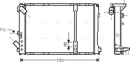 Ava Quality Cooling RT 2209 - Радиатор, охлаждане на двигателя vvparts.bg