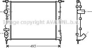 Ava Quality Cooling RT 2218 - Радиатор, охлаждане на двигателя vvparts.bg