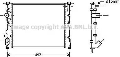 Ava Quality Cooling RT 2271 - Радиатор, охлаждане на двигателя vvparts.bg