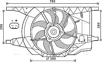 Ava Quality Cooling RT 7546 - Вентилатор, охлаждане на двигателя vvparts.bg