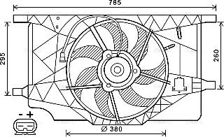 Ava Quality Cooling RT 7547 - Вентилатор, охлаждане на двигателя vvparts.bg