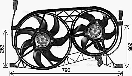 Ava Quality Cooling RT7646 - Вентилатор, охлаждане на двигателя vvparts.bg