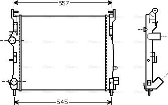 Ava Quality Cooling RTA2362 - Радиатор, охлаждане на двигателя vvparts.bg