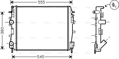 Ava Quality Cooling RTA2325 - Радиатор, охлаждане на двигателя vvparts.bg