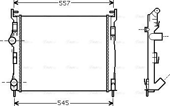 Ava Quality Cooling RTA2326 - Радиатор, охлаждане на двигателя vvparts.bg