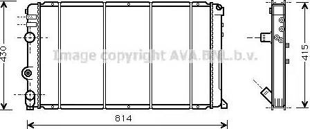 Ava Quality Cooling RTA2263 - Радиатор, охлаждане на двигателя vvparts.bg