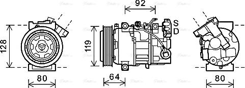 Ava Quality Cooling RTAK492 - Компресор, климатизация vvparts.bg