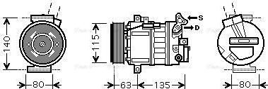 Ava Quality Cooling RTAK486 - Компресор, климатизация vvparts.bg