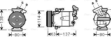 Ava Quality Cooling RTAK437 - Компресор, климатизация vvparts.bg