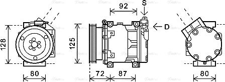 Ava Quality Cooling RTK479 - Компресор, климатизация vvparts.bg