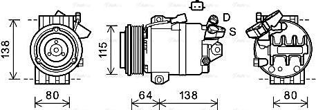 Ava Quality Cooling RTAK565 - Компресор, климатизация vvparts.bg