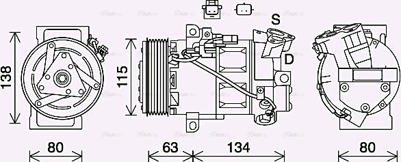 Ava Quality Cooling RTAK640 - Компресор, климатизация vvparts.bg