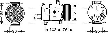 Ava Quality Cooling RTAK069 - Компресор, климатизация vvparts.bg