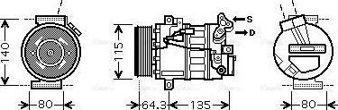 Ava Quality Cooling RTAK394 - Компресор, климатизация vvparts.bg