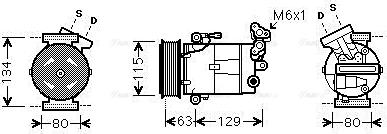 Ava Quality Cooling RTAK384 - Компресор, климатизация vvparts.bg