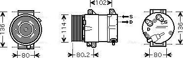 Ava Quality Cooling RTAK381 - Компресор, климатизация vvparts.bg