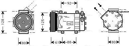 Ava Quality Cooling RTAK255 - Компресор, климатизация vvparts.bg