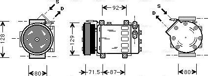 Ava Quality Cooling RTAK281 - Компресор, климатизация vvparts.bg