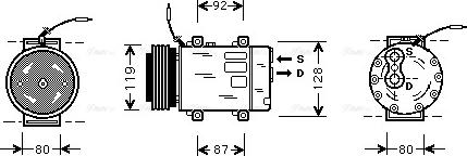 Ava Quality Cooling RTAK283 - Компресор, климатизация vvparts.bg