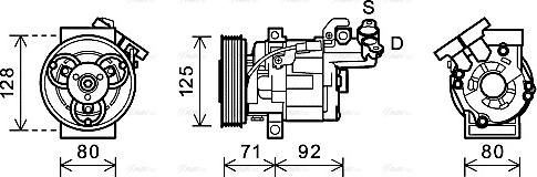 Ava Quality Cooling RTK495 - Компресор, климатизация vvparts.bg