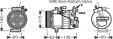 Ava Quality Cooling RTK487 - Компресор, климатизация vvparts.bg