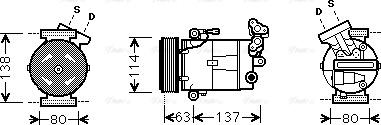 Ava Quality Cooling RT K437 - Компресор, климатизация vvparts.bg