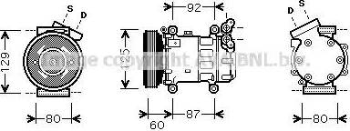 Ava Quality Cooling RT K080 - Компресор, климатизация vvparts.bg