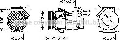 Ava Quality Cooling RT K393 - Компресор, климатизация vvparts.bg