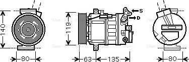 Ava Quality Cooling RT K389 - Компресор, климатизация vvparts.bg