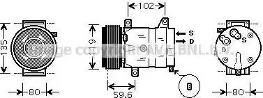 Ava Quality Cooling RT K385 - Компресор, климатизация vvparts.bg