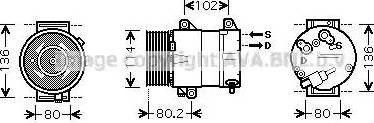 Ava Quality Cooling RT K383 - Компресор, климатизация vvparts.bg