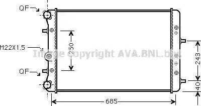 Ava Quality Cooling SA2006 - Радиатор, охлаждане на двигателя vvparts.bg