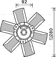 Ava Quality Cooling SA7023 - Вентилатор, охлаждане на двигателя vvparts.bg