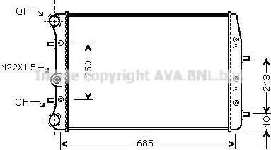 Ava Quality Cooling SAA2014 - Радиатор, охлаждане на двигателя vvparts.bg