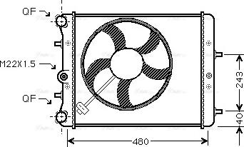 Ava Quality Cooling SAA2013 - Радиатор, охлаждане на двигателя vvparts.bg