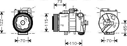 Ava Quality Cooling SAAK018 - Компресор, климатизация vvparts.bg