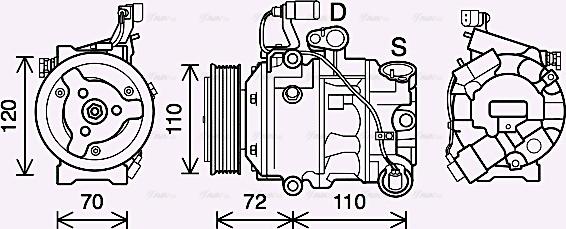 Ava Quality Cooling SAK025 - Компресор, климатизация vvparts.bg