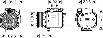 Ava Quality Cooling SBAK053 - Компресор, климатизация vvparts.bg