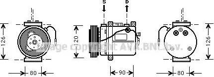 Ava Quality Cooling SB K051 - Компресор, климатизация vvparts.bg