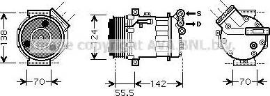 Ava Quality Cooling SB K069 - Компресор, климатизация vvparts.bg