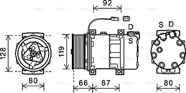 Ava Quality Cooling SCAK040 - Компресор, климатизация vvparts.bg