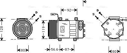 Ava Quality Cooling SC K016 - Компресор, климатизация vvparts.bg