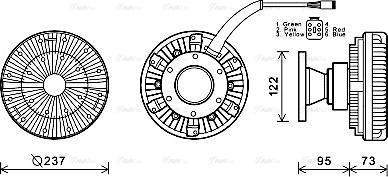 Ava Quality Cooling SCC043 - Съединител, вентилатор на радиатора vvparts.bg